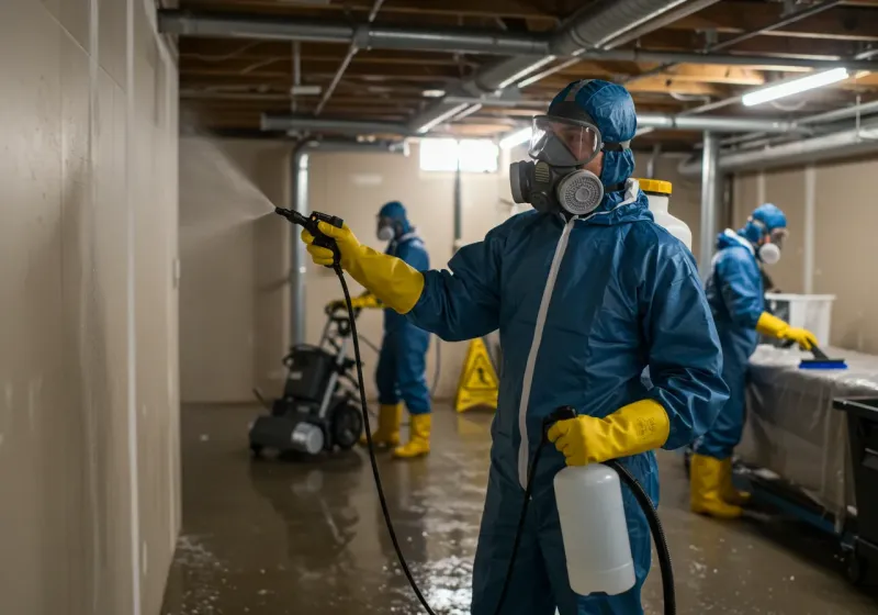 Basement Sanitization and Antimicrobial Treatment process in Williamsburg, NY