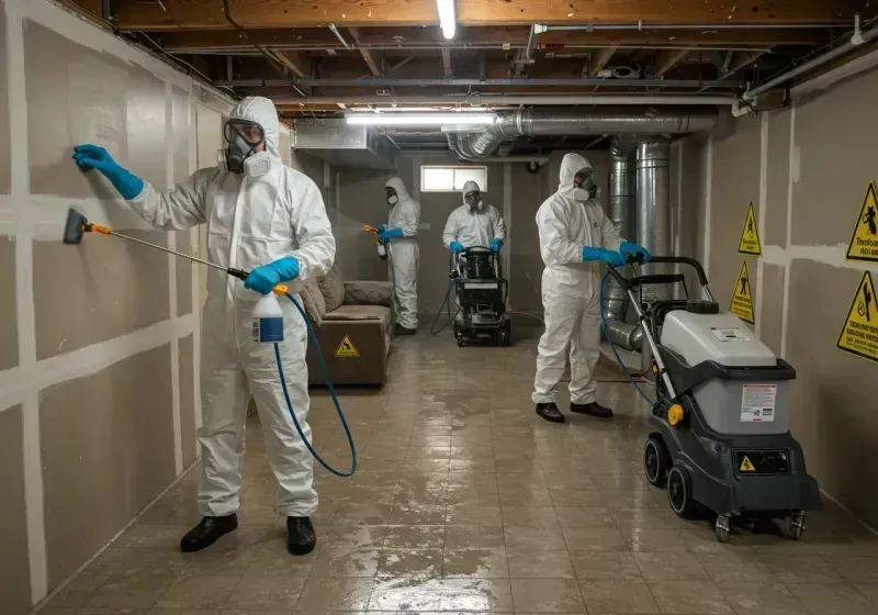 Basement Moisture Removal and Structural Drying process in Williamsburg, NY